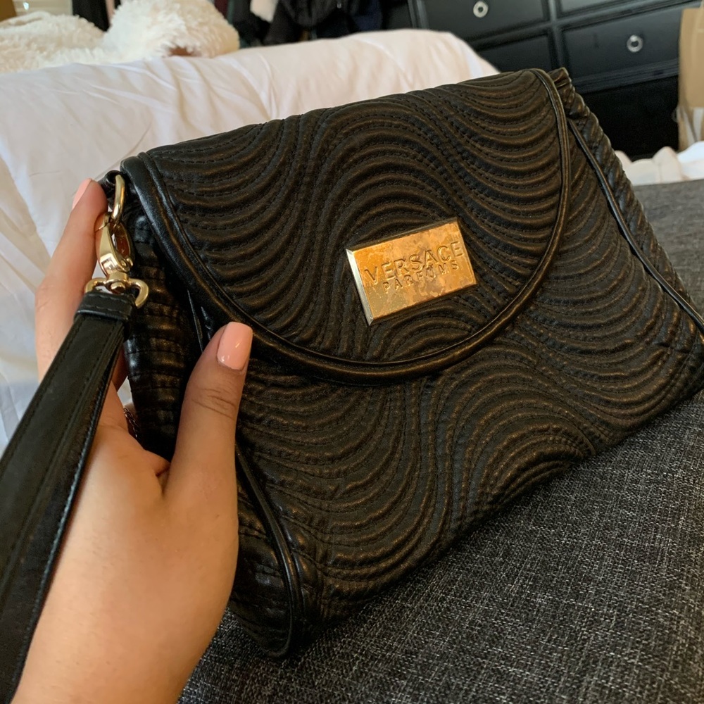 Versace Hand Clutch Black Bag